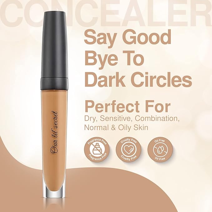 Frankie Rose Cosmetics Our Lil’ Secret Concealer – Sweat-Proof & Matte Under Eye Concealer, Long Lasting Concealer Full Coverage For Fine Lines, Dark Circles & Hide Imperfections - Java