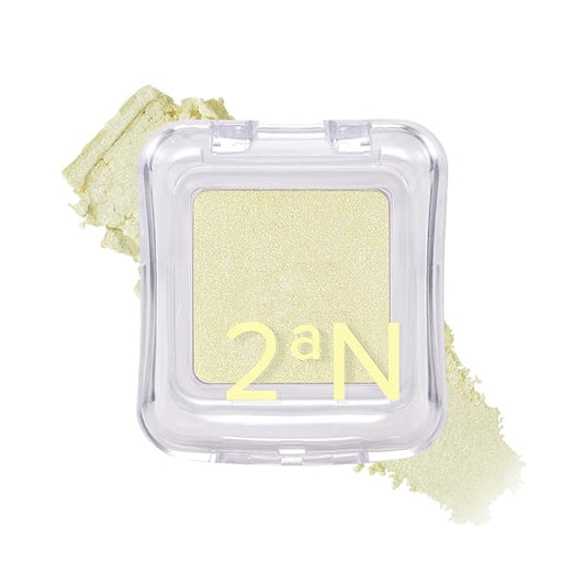2aN Pure Glash Highlighter – Glass-Like Sheen Powder Highlighter for a Natural, Radiant Glow | Buildable, Long-Lasting, Lightweight Formula (LEMONGRASS, 0.8oz)