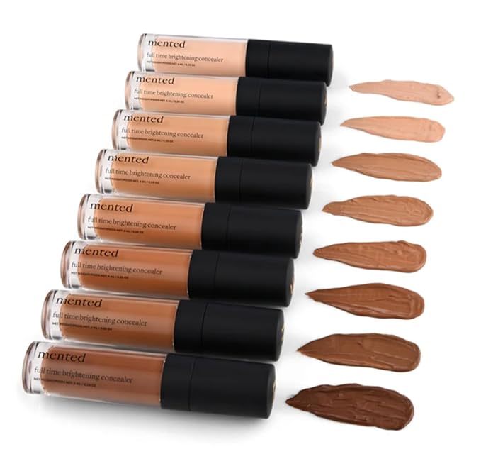 Mented Cosmetics Full-Time Eye Brightening Concealer for Women, Lightweight Full-Coverage Eye Makeup Concealer, Under Eyes Make Up Corrector, Blemishes & Contour, Hustle