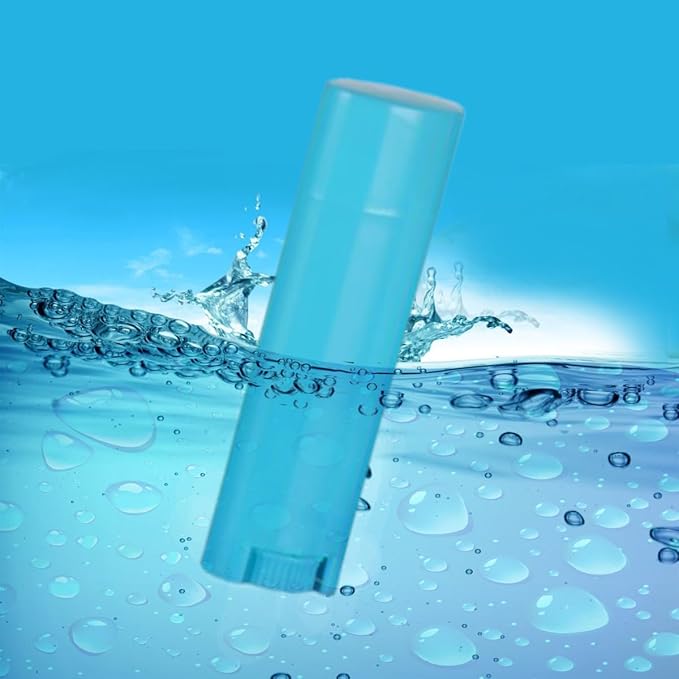 5ml 100Pcs Empty Oval Deodorant Lip balm Tubes Containers Twist-up Refillable Containers for Lipstick,Chapstick,Homemade Lip balm,DIY Deodorants(Sky Blue)