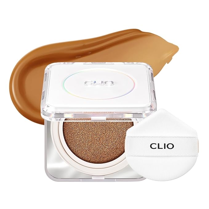 CLIO Kill Cover Founwear Cushion The Original – 20 Shades, Buildable Light to Medium Coverage, Natural Finish, Korean Makeup Foundation, Long-Lasting Skin Fit, 34C PECAN
