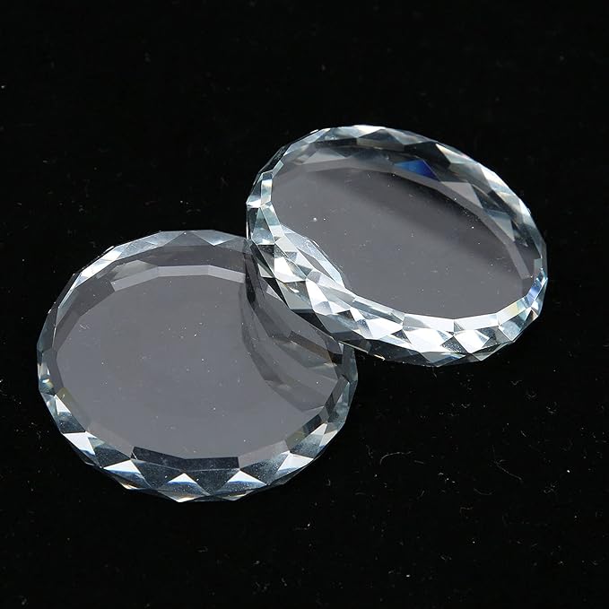 2Pcs Nail Art Palettes, Manicures DIY Color Mixing Toning Glass False Eyelash Glue Hold Tools Beauty Makeup Glass Pallet