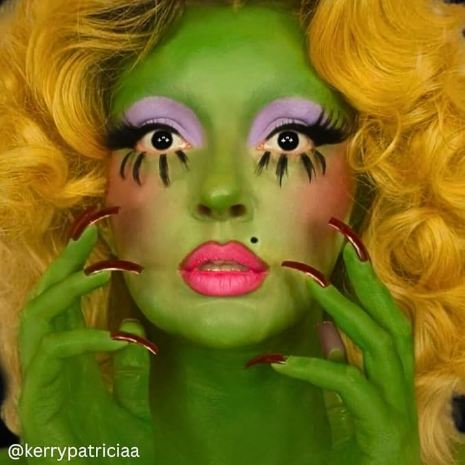 Mehron Makeup Color Cups | Stage, Foundation, Face Paint, Body Paint, Halloween | Face Paint Makeup | Greasepaint .5 oz (14 g) (Green)