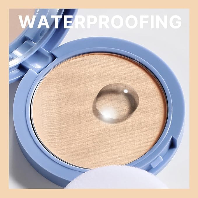 Oil Control Matte Perfection Face Pressed Powder, Matte Smooth Flawless Setting Powder Makeup, Polvo Compacto De Maquillaje, Waterproof Long Lasting, Cruelty Free, 0.35Oz(125 Ivory Buff, 1)