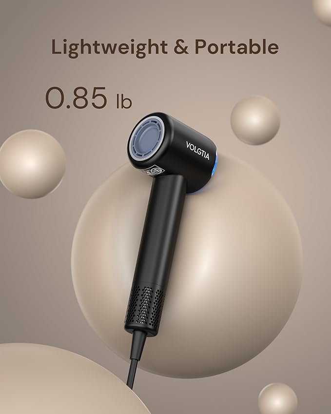 Hair Dryer with Diffuser for Curly Hair, 110000 RPM Professional High Speed Blow Dryer with Negative Ions, 1400W Hairdryer with 6.5 Ft Cord Fast Drying for Women Men