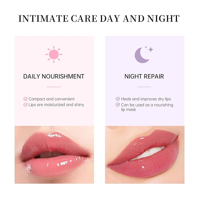 Moisturizing Lip Balm Butter for Dry Cracked Lips,Day/Night Hydrating Lip Mask, Ultra-Nourishing Lip Care Moisturizer for Soft, Smooth and Supple Lips (Pink Sugar)