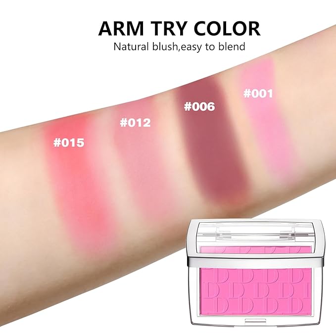 Embossed Blush, Palette Pink Dark Powder Blush Palette