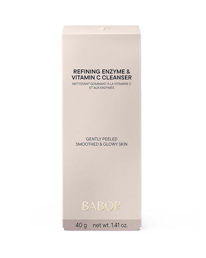BABOR Refining Enzyme & Vitamin C Cleanser, Enzyme Powder Cleanser, Exfoliating Face Wash Polish, Gentle Facial Scrub to Brighten and Even Complexion