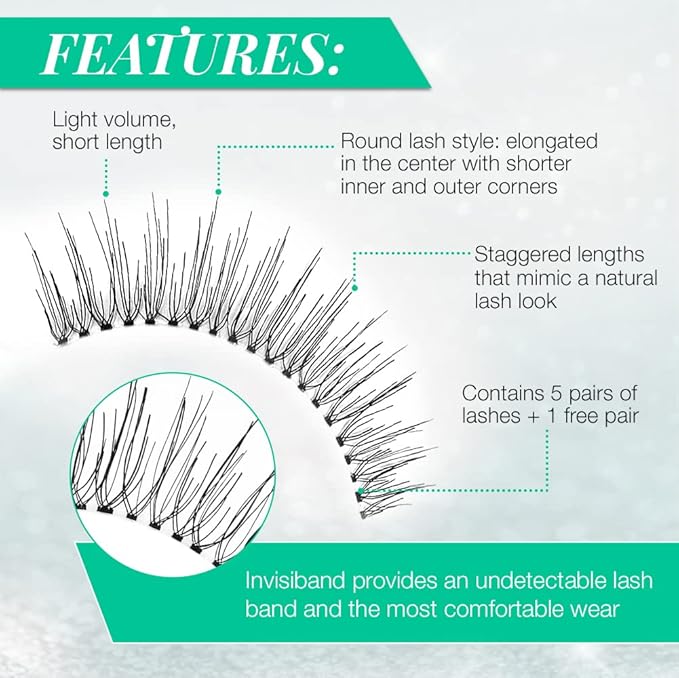 Ardell False Eyelashes, Natural 110, 5 pair + bonus pair Multipack for Eye-Lifting Effect
