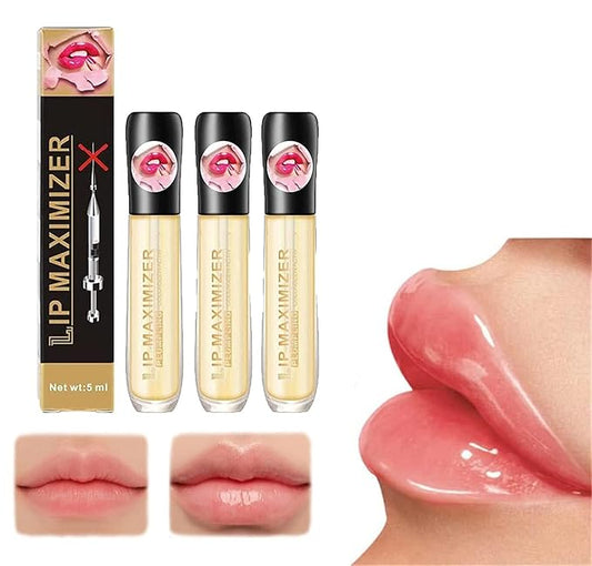 Vitamin E Lip Plumping Serum, Lip Hyaluronic Lip Plumper, Lip Plumping Serum Instant Lip Balm for Moisturize, Eliminate Dryness Wrinkles Enhances Plump Gloss (3PC)