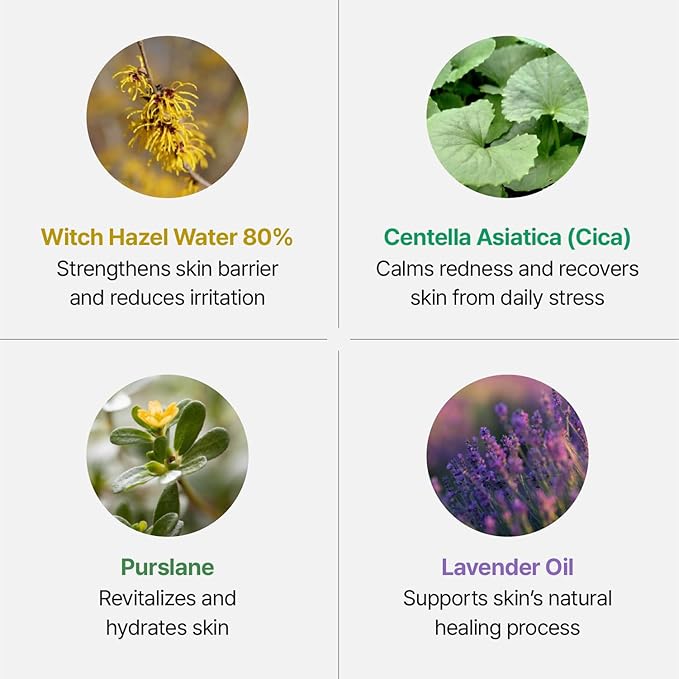 Silver Frost Mist, Refill - Facial Barrier Toner Spray with 80% Witch Hazel Water, Cica for Skin Barrier Repair, Recovery for Sensitive Skin, Dewy Hydration, Korean Skin Care (3.38 fl oz)