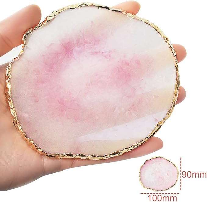 Resin Nail Art Palette, Nail Painting Mixed Color Palette, Gilded Edge Nail Gel Color Makeup Display Board Pallet (Green)