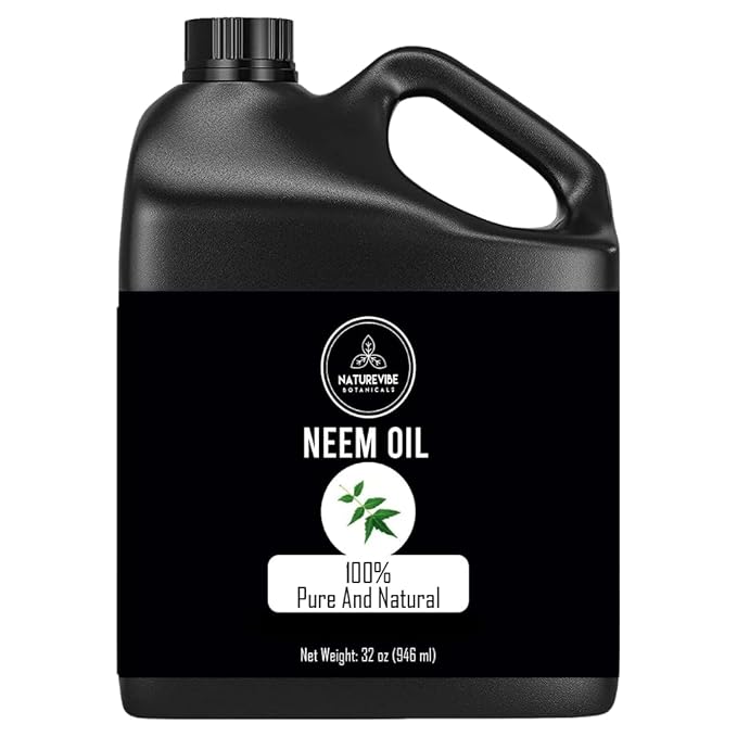 Naturevibe Botanicals Neem Oil 32 Ounces | 100% Pure and Natural | Great for Skin Care and Hair Care