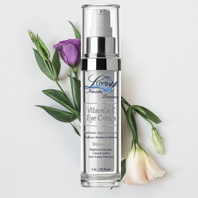 Vitamin C Under Eye Cream for Dark Circles and Puffiness, Anti Aging, Enriched Retinol Eye Cream to Reduce Eye Bags, Fine Line and Wrinkles with Aloe Vera & Cocoa Butter, 1oz.