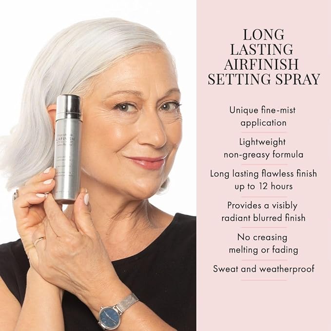 Jerome Alexander MagicMinerals AirFinish Setting Spray, Long-lasting Finishing Spray, Weightless-feel, Flawless, Matte Coverage