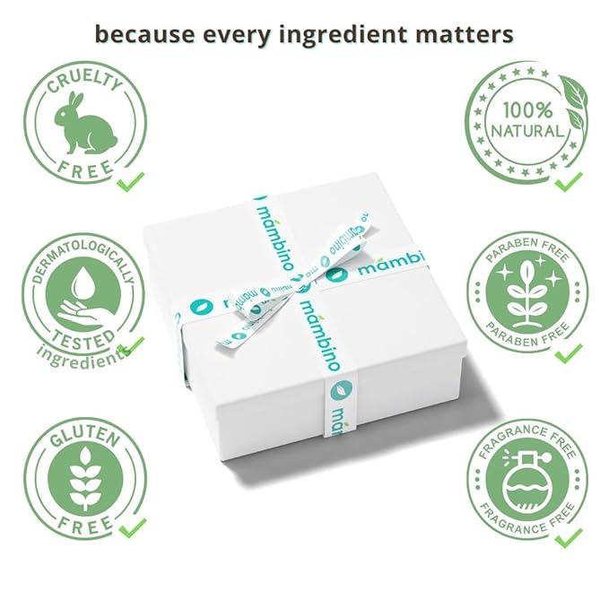 Second Trimester Set – All Natural Skincare Pregancy Gift Box – Anti-stretch mark Belly Oil, Moisturizing Body Oil, Face Polish, Face Moisturizer - Mambino Organics