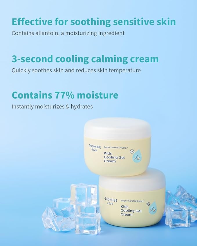 Kids Sun Lotion SPF 40 & Cooling Gel Cream - Zinc Oxide Mineral Sunscreen & 3-Second Soothing Relief - Korean Skincare for Sensitive Skin - Vegan Hypoallergenic, 2.82oz & 3.38oz