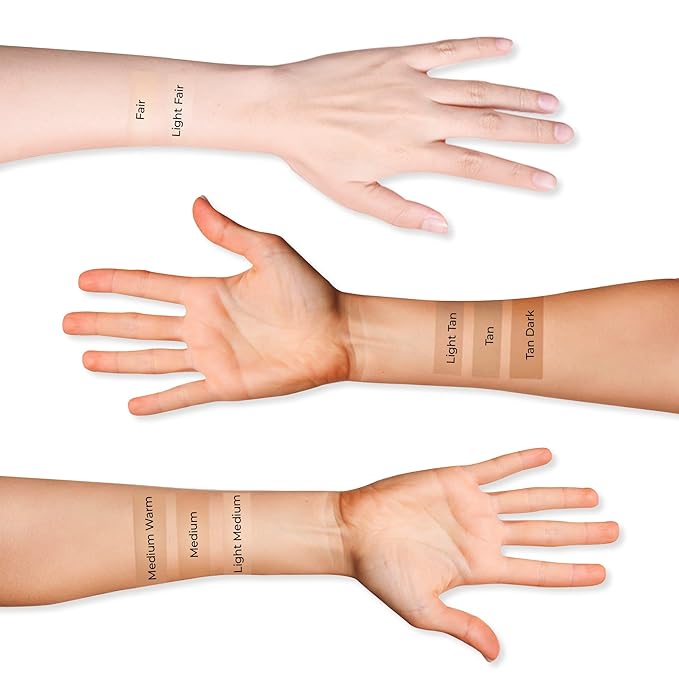 LUMINESS Airbrush Spray Silk Foundation Starter Kit - Tan Dark - Foundation, Primer & Dual-Sided Angled Buffing Brush - Medium, Buildable Coverage, Anti-Aging Formula Hydrates & Moisturizes