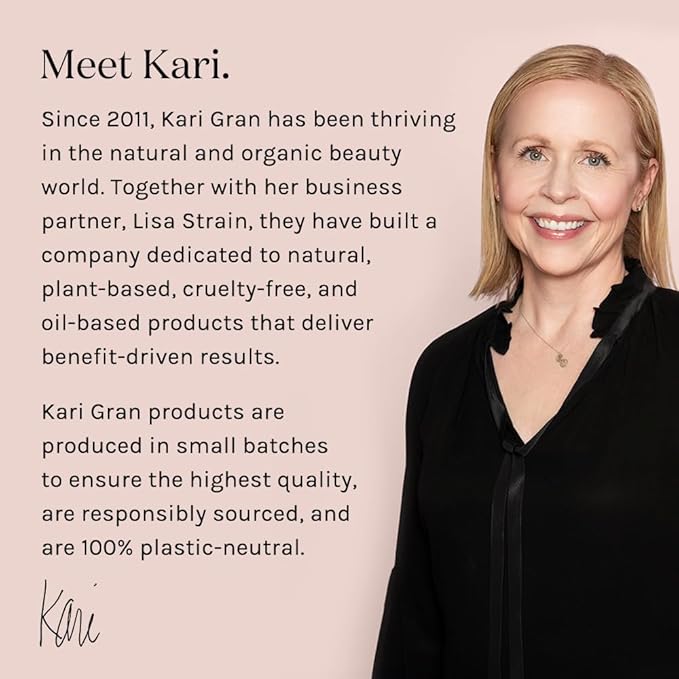 Kari Gran Lip Whip | Moisturizing Lip Balm with Organic Oils | Glossy Sheen + Peppermint | Rich Buttery Texture, Hydrates & Protects | Non-GMO, Organic Ingredients, Made in USA (Blush Peppermint)