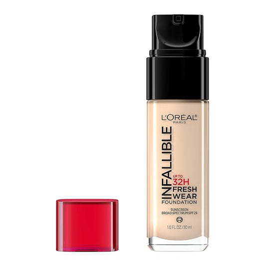 L'Oreal Paris Makeup Infallible Up to 32 Hour Fresh Wear Lightweight Foundation, 405 Porcelain, 1 Fl Oz, Packaging May Vary
