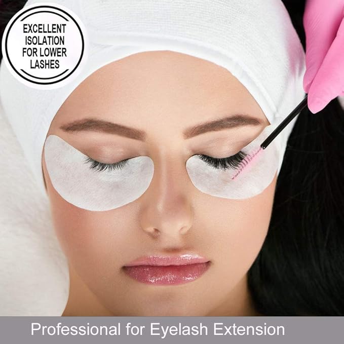 55 Pairs Set, Under Eye Hydrogel Pads, Professional Lint Free Eye Mask Eyelash Extension Gel Patches Kit for Adhesive Lash Beauty Tool (Green)