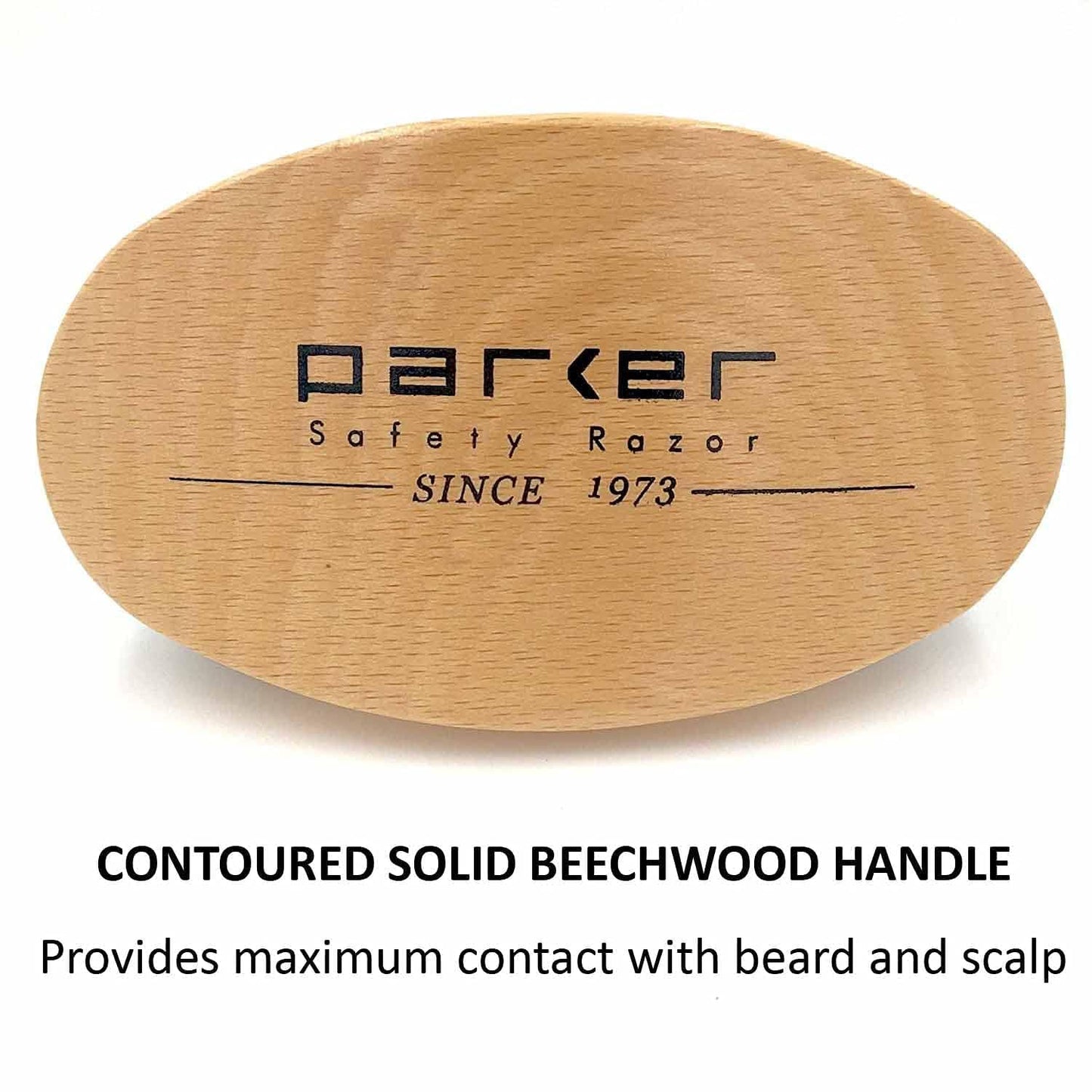 Parker Natural Boar Bristle Military Style Hair and Beard Brush with Genuine Beechwood Handle, Perfect for Styling and Grooming of Hair and Beards