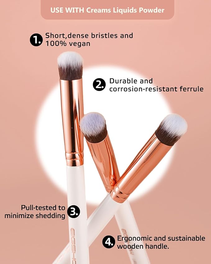 Eyeshadow Primer Brush Concealer Brush Crease Brush Eyeshadow Makeup Brush - Ivory