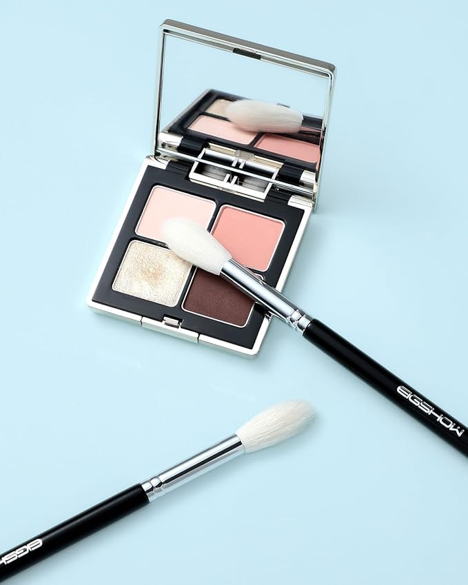 Eyeshadow Brush Fluffy Big Blending Brush Goat Bristles Soft Smugde for Powder Cream Liquid Eyeshadow for Eye Makeup Black (E838)