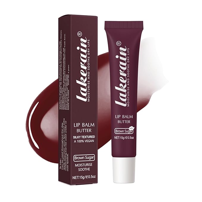 Moisturizing Lip Balm Butter for Dry Cracked Lips,Day/Night Hydrating Lip Mask, Ultra-Nourishing Lip Care Moisturizer for Soft, Smooth and Supple Lips (Brown Sugar)