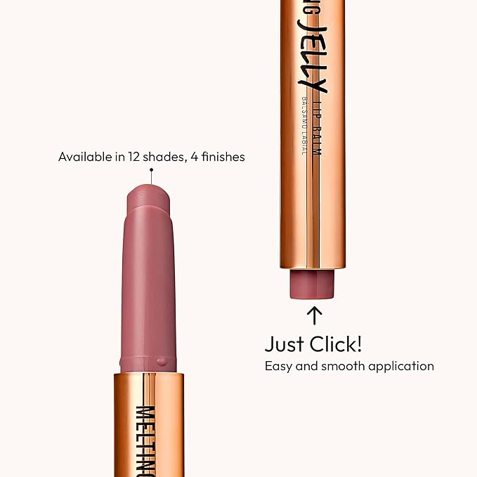 KISS NEW YORK Professional Melting Jelly Lip Balm, High Shine & Moisturizing Lip Stick, Long Lasting, Plumping Effect Look, Non-Sticky & Not Cakey, Easy Application & Natural Coverage (Grape)