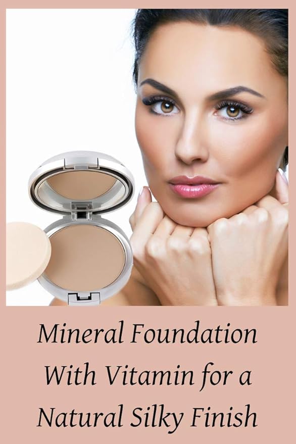 Natural Mineral Makeup Foundation- A Healthy Full Coverage Vegan Pressed Powder. Made in USA (Bare Beige)
