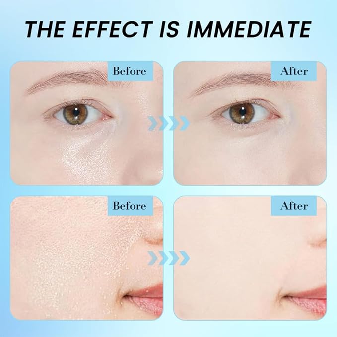 Oil-Controlled Matte Finish Powder: Silky, Skin-Adhering, Natural, Long-lasting, and Dimensional Pressed Powder Compact with Mini Powder Puff for Long-Lasting Makeup