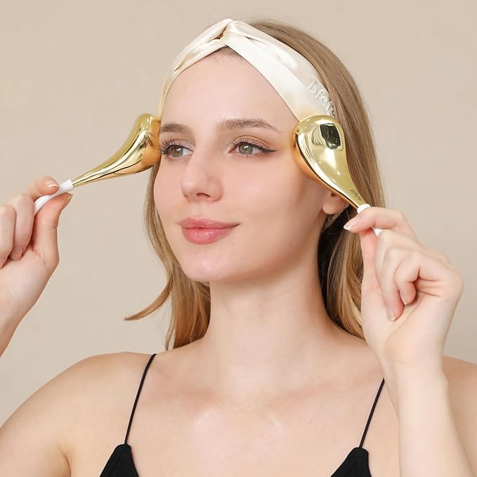 Cryo Sticks for Face, Ice Globes Cryo Globes for Facials, Esthetician Supplies Gifts, Unbreakable Stainless Steel Ice Roller Cooling Spa Balls with Storage Case