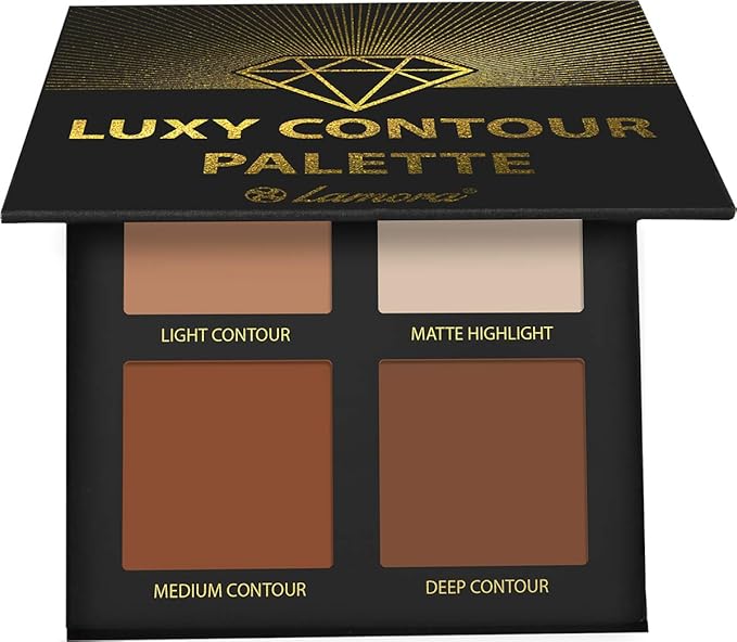 Contour Palette Powder Contour Kit - Contouring Makeup Palette With Mirror - 4 Highly Pigmented Matte Colors For Contouring And Highlighting - Vegan, Cruelty Free And Hypoallergenic