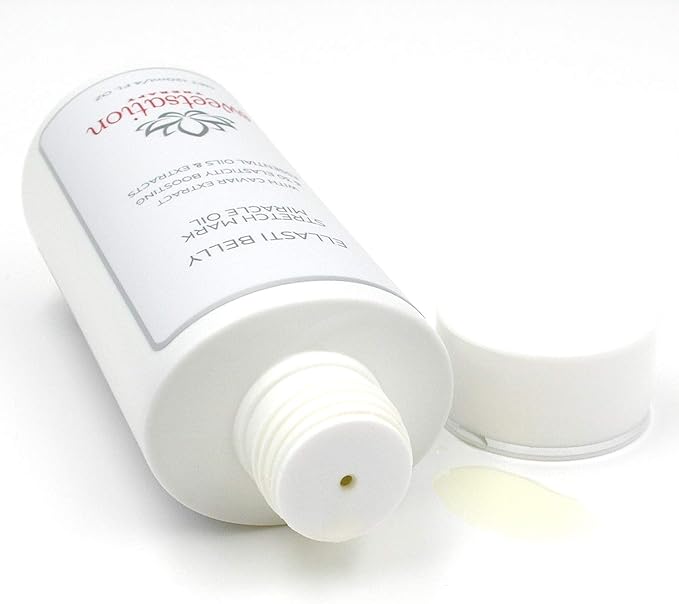 Sweetsation Therapy- Organic EllastiBelly Stretch Mark Miracle Oil, 4oz. Stretch Marks Prevention in Pregnancy With Omega 3,6,9, Vitamins,Amino Acids, 30+ Extracts to Boost Elasticity