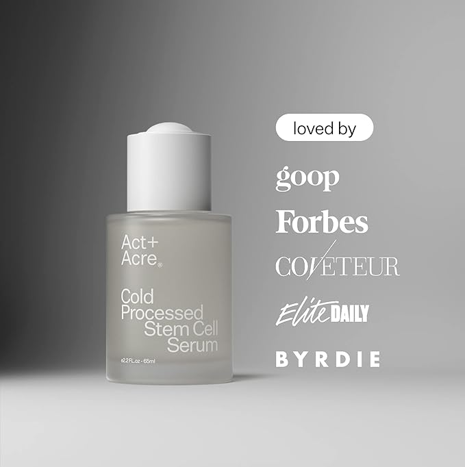 Act+Acre 3-Pack Mini Cold Processed Stem Cell Scalp Serum - Promotes Thicker, Fuller-Looking Hair - Soothes and Hydrates - Sulphate and Paraben Free - Aloe Vera for Improved Scalp Health