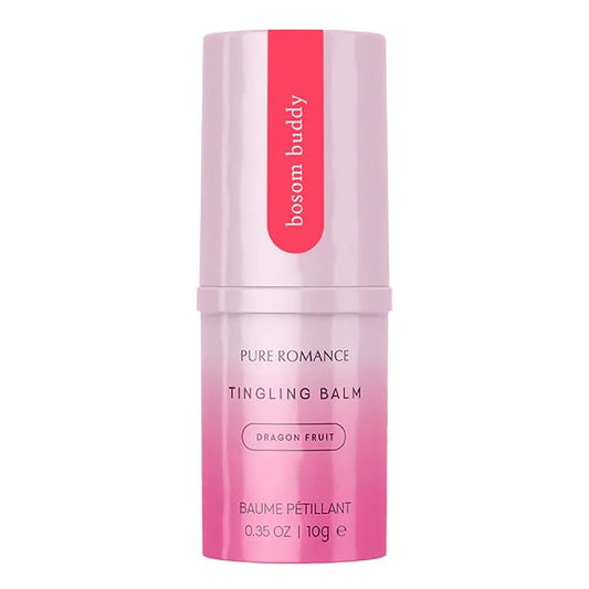 Pure Romance Bosom Buddy Tingling Flavored Lip & Nipple Balm, Dragon Fruit, 35 oz