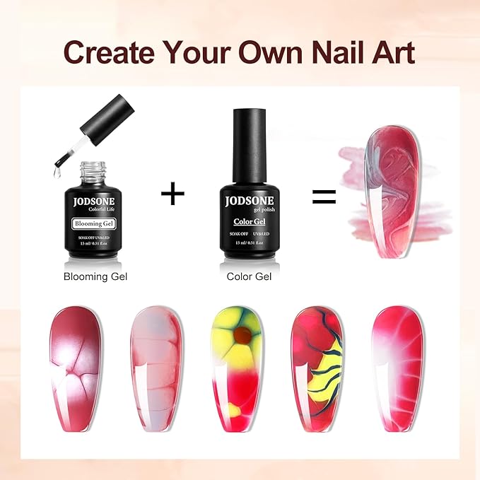 JODSONE 15 ML Blooming Gel Nail Polish Enrich Nail Life Base Coat Top Coat Solid Gel Manicure