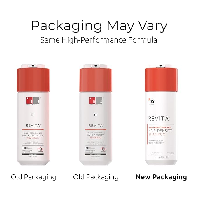 DS Labs Revita Shampoo – High-Performance Hair Density Shampoo, Volumizing & Thickening, Fuller, Healthier-Looking Hair, Sulfate & Silicone Free, For Men & Women, 205mL