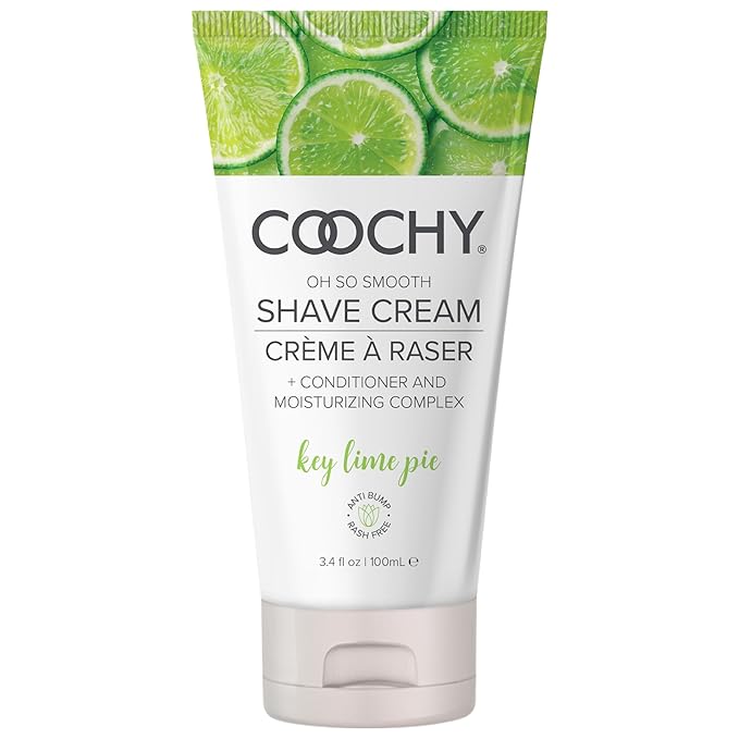 Coochy Shave Cream - Moisturizing Shave Lotion - Gentle Intimate Shaving Cream - For Bikini Area, Underarms, Legs & More - Rash-Free, Hydrating Formula - Key Lime Pie, 3.4 oz