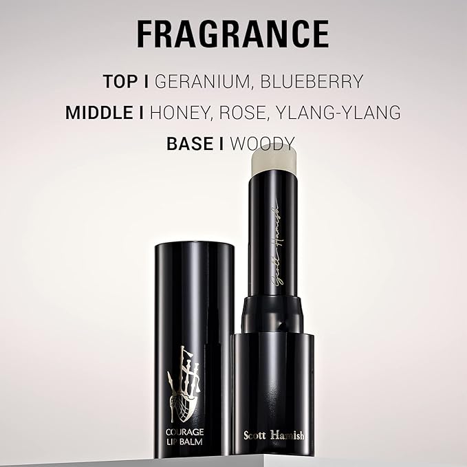 Courage Lip Balm – Hydrating Lip Balm for Men - Shea Butter & Cica to Moisturize & Soothe Dry, Chapped Lips – Anti Aging Lip Moisturizer to Restore Radiance and Improve Softness of Lips, 0.12oz.