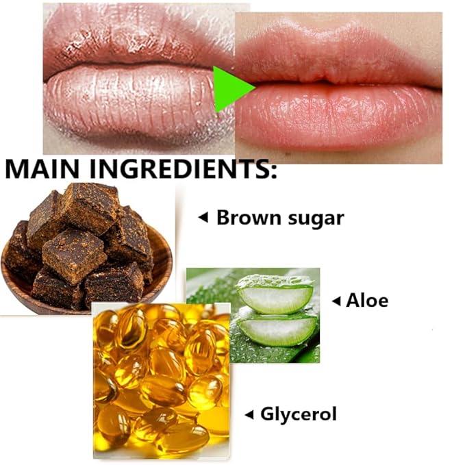 Sugar Lip Scrub - Gentle Lip Care Lip Exfoliator & Moisturizer - Exfoliating Lip Scrubber for Dry Lips