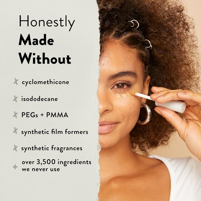 Honest Beauty Fresh Flex Concealer with Niacinamide + Vitamin E + Hyaluronic Acid | Vegan + Cruelty free | Ivory, 0.17 fl oz