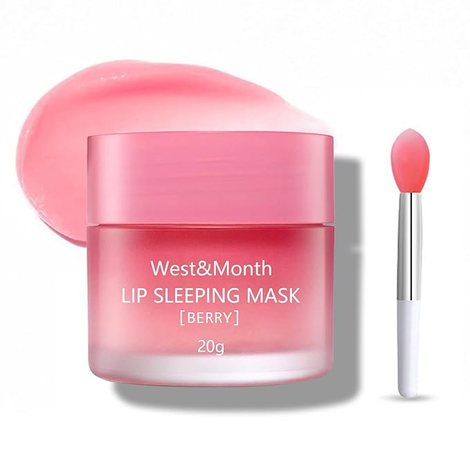 Lip Sleeping Mask,Night Repair Lip Mask,Hydrating & Prevention Dry and Cracked Lip Scrubs Exfoliator,Vitamin E Moisturizing Exfoliating Fade Lip Lines Lip Balm Jelly Lip Mask Lip (1 PCS)