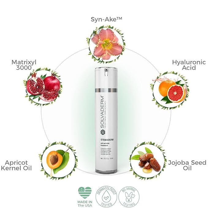 Stemuderm Face & Eye Cream - Anti Aging Skincare - Daily Moisturizer for Fine Lines, Wrinkles & Eyebags - Supports Production of Collagen & Elastin - Organic Stem Cell Complex - 1.7 oz (Pack of 2)