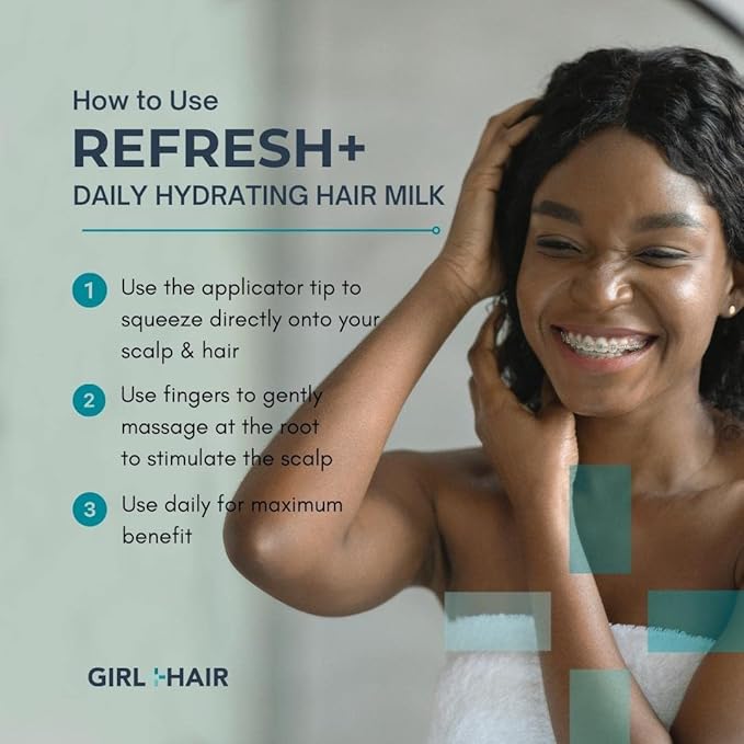G+H REFRESH+ Daily Hydrating Hair Milk | Deep Hydration to Restore Dry Hair, Refresh Scalp | Aloe Vera, Biotin, & Coconut Water | 10.1 Fl Oz