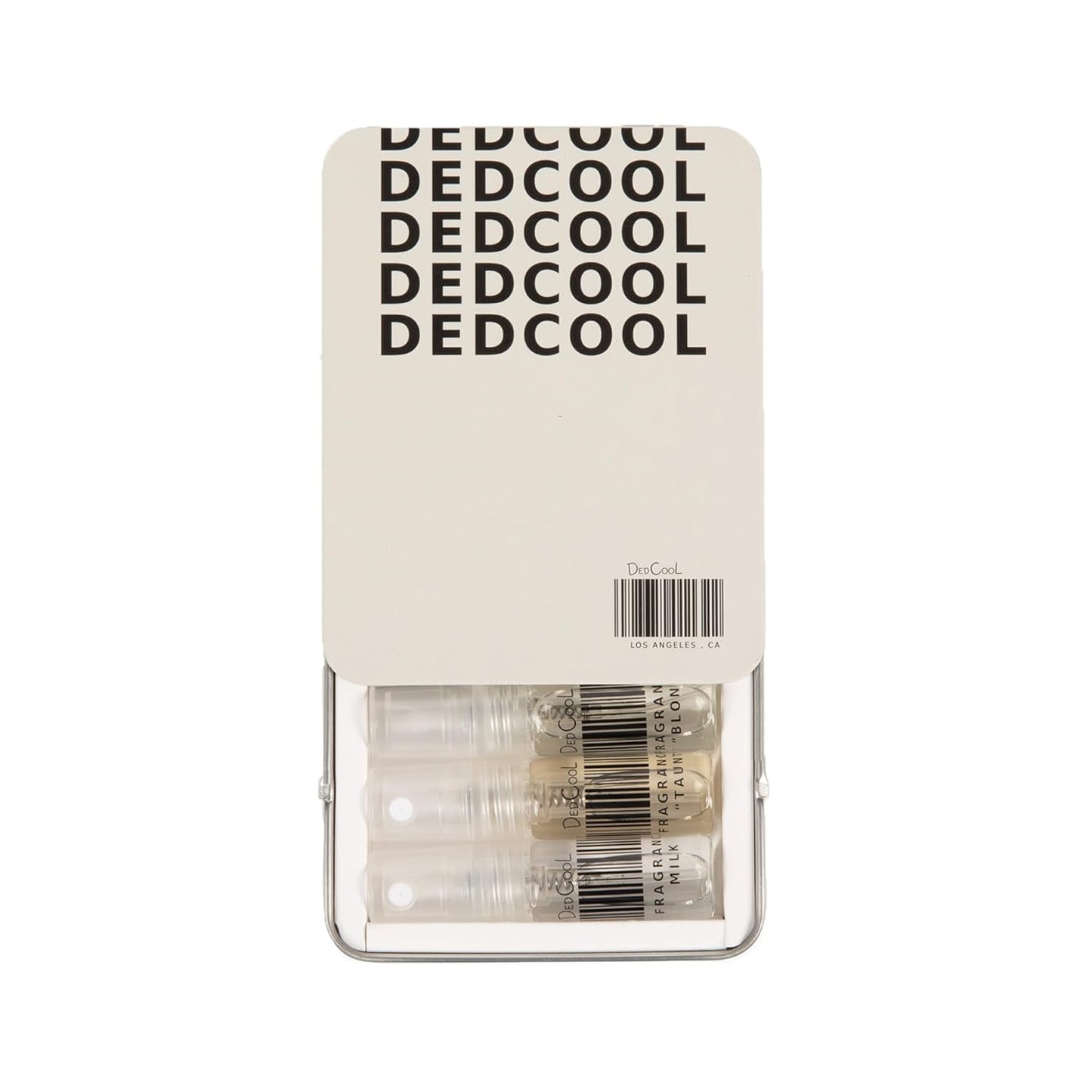 DedCool Sample Tin Luxury Fragrance Discovery Set | 6 Genderless Scents – Xtra Milk, Milk, Red Dakota, 01 Taunt, Madonna Lilly, 03 Blonde | Long Lasting, Vegan, Non-Toxic | Travel Size (Variety Pack)