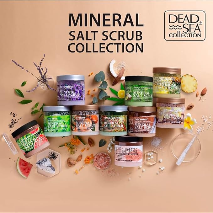 Dead Sea Collection Lavender Salt Scrub – Exfoliating Body Scrub for Women – Moisturizing and Nourishing Skin – with Pure Oils and Dead Sea Minerals (23.28 Oz)