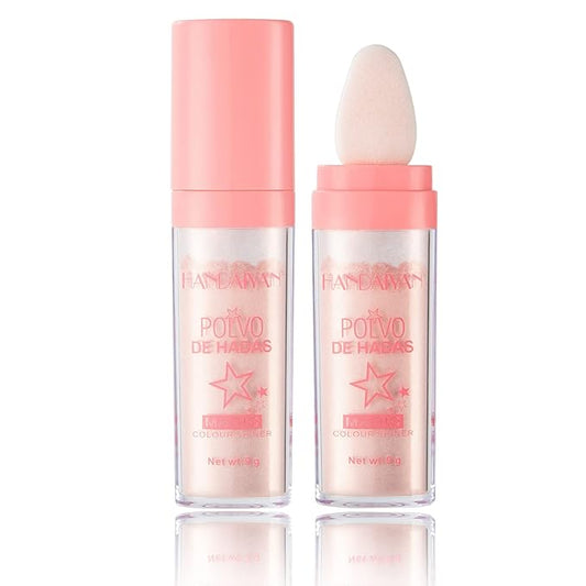 Polvo De Hadas Body Shimmer Glitter Highlighter Powder Makeup,High Gloss Sparkle for Face Body Hair,Create The Most Sparkly And Attractive Glitter Makeup - Nude Pink