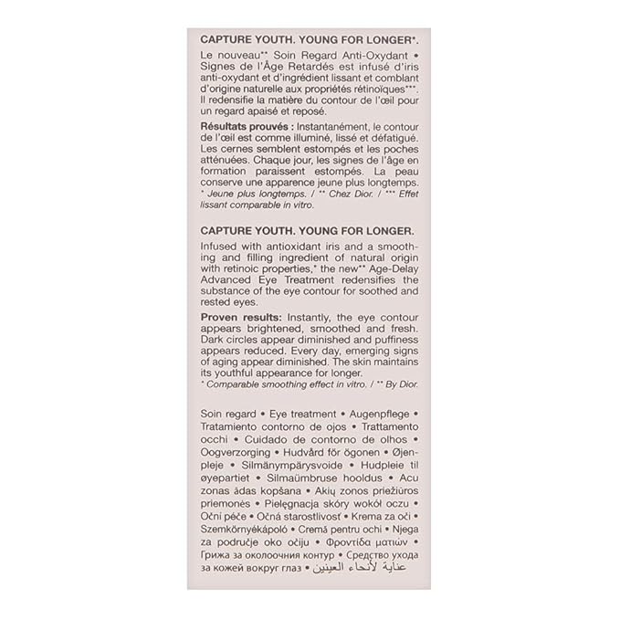 Christian Capture Youth Age-Delay Advanced Eye Treatment, 0.5 Ounce/15ml